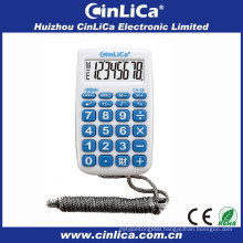 8 digits handheld calculator with key sound & rope